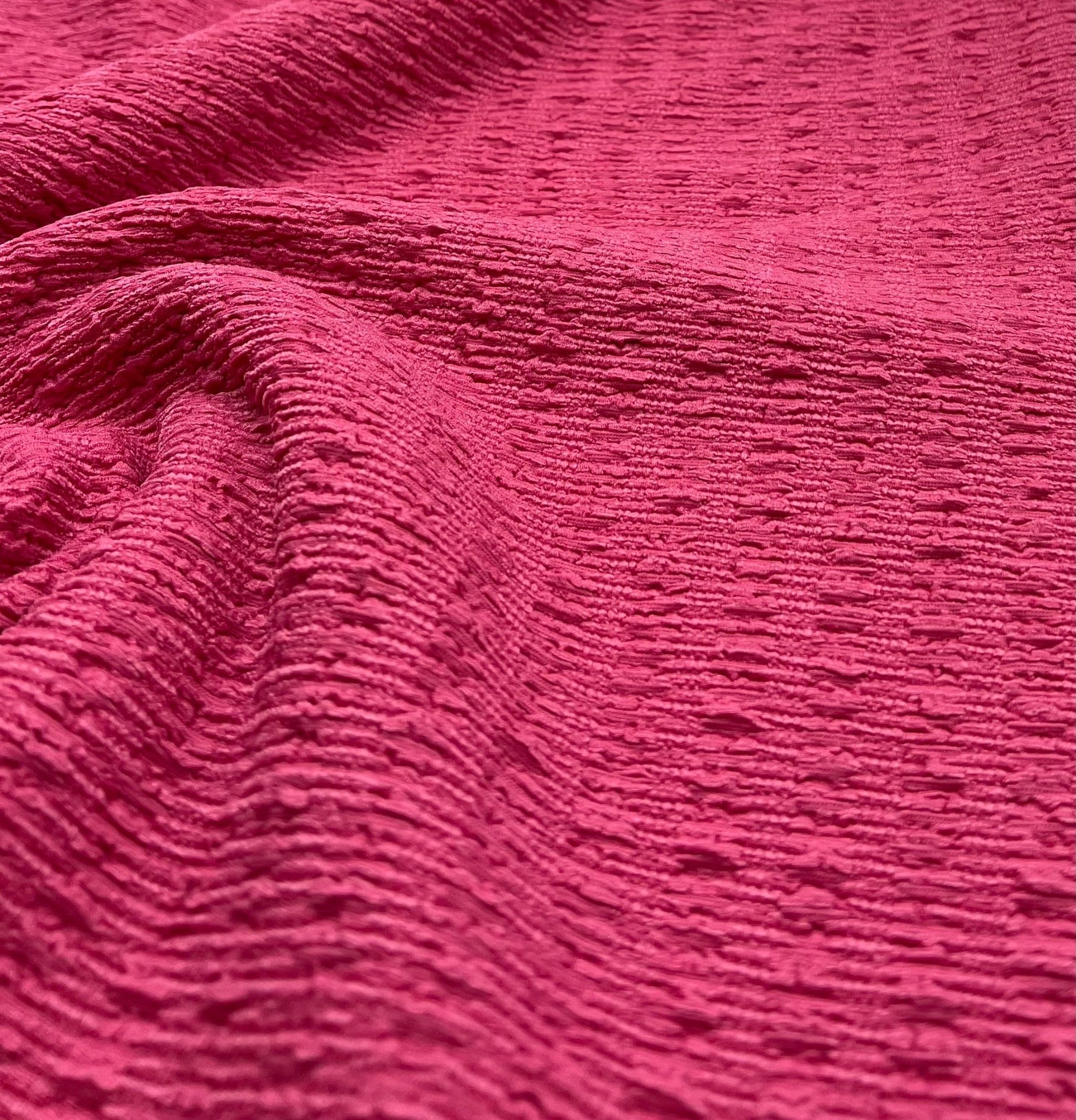 Hot Pink Cerise Popcorn 2 Way Stretch Fabric - T9 Fabrics