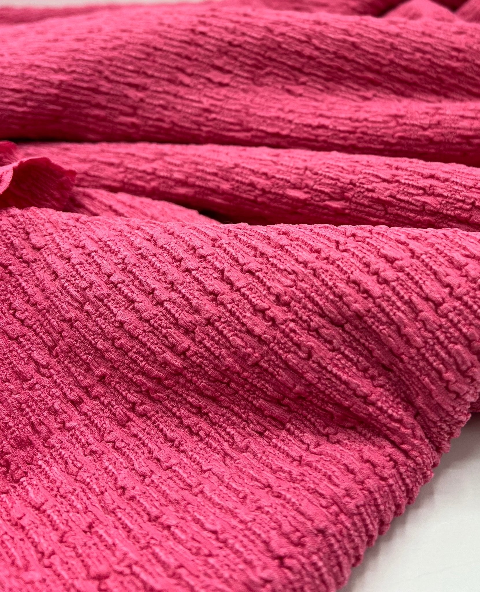 Hot Pink Cerise Popcorn 2 Way Stretch Fabric - T9 Fabrics