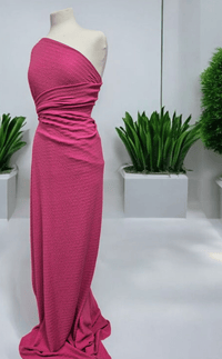 Hot Pink Cerise Popcorn 2 Way Stretch Fabric - T9 Fabrics