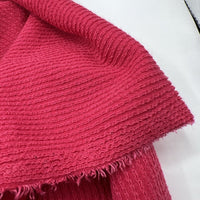 Hot Pink Crinkle Rib Stretch Fabric - T9 Fabrics