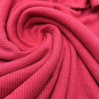 Hot Pink Crinkle Rib Stretch Fabric - T9 Fabrics