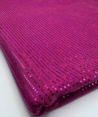 Hot Pink Sequin Stretch Fabric - T9 Fabrics