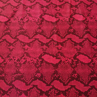 Hot Pink Snake Printed Plain Scuba Fabric - T9 Fabrics