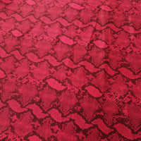 Hot Pink Snake Printed Plain Scuba Fabric - T9 Fabrics