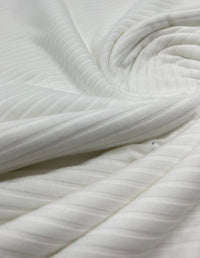 Ivory 8x4 Wide Rib Stretch Fabric - T9 Fabrics