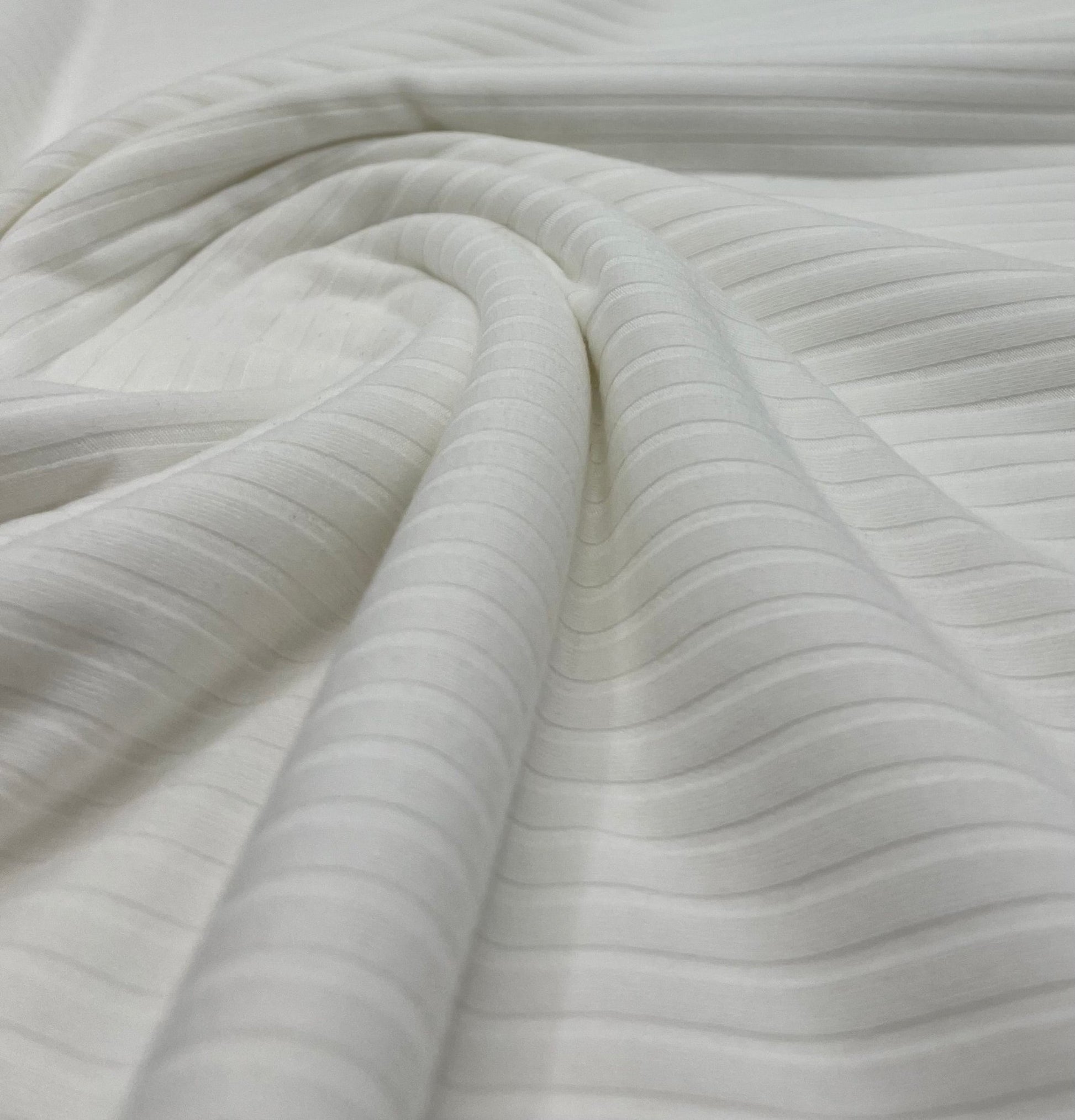 Ivory 8x4 Wide Rib Stretch Fabric - T9 Fabrics