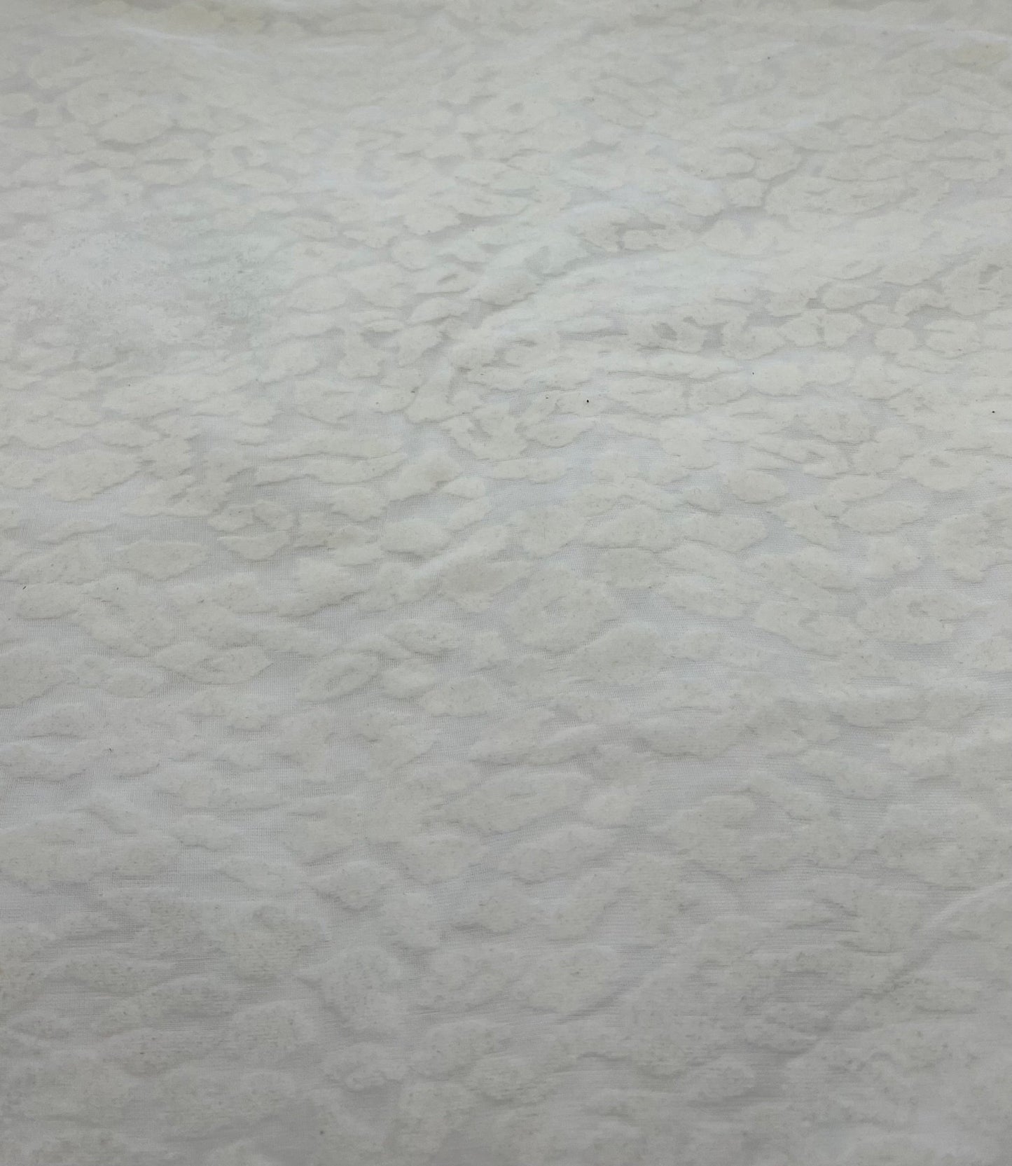 Ivory Cream Animal Embossed Mesh Fabric 2 Way Stretch - T9 Fabrics