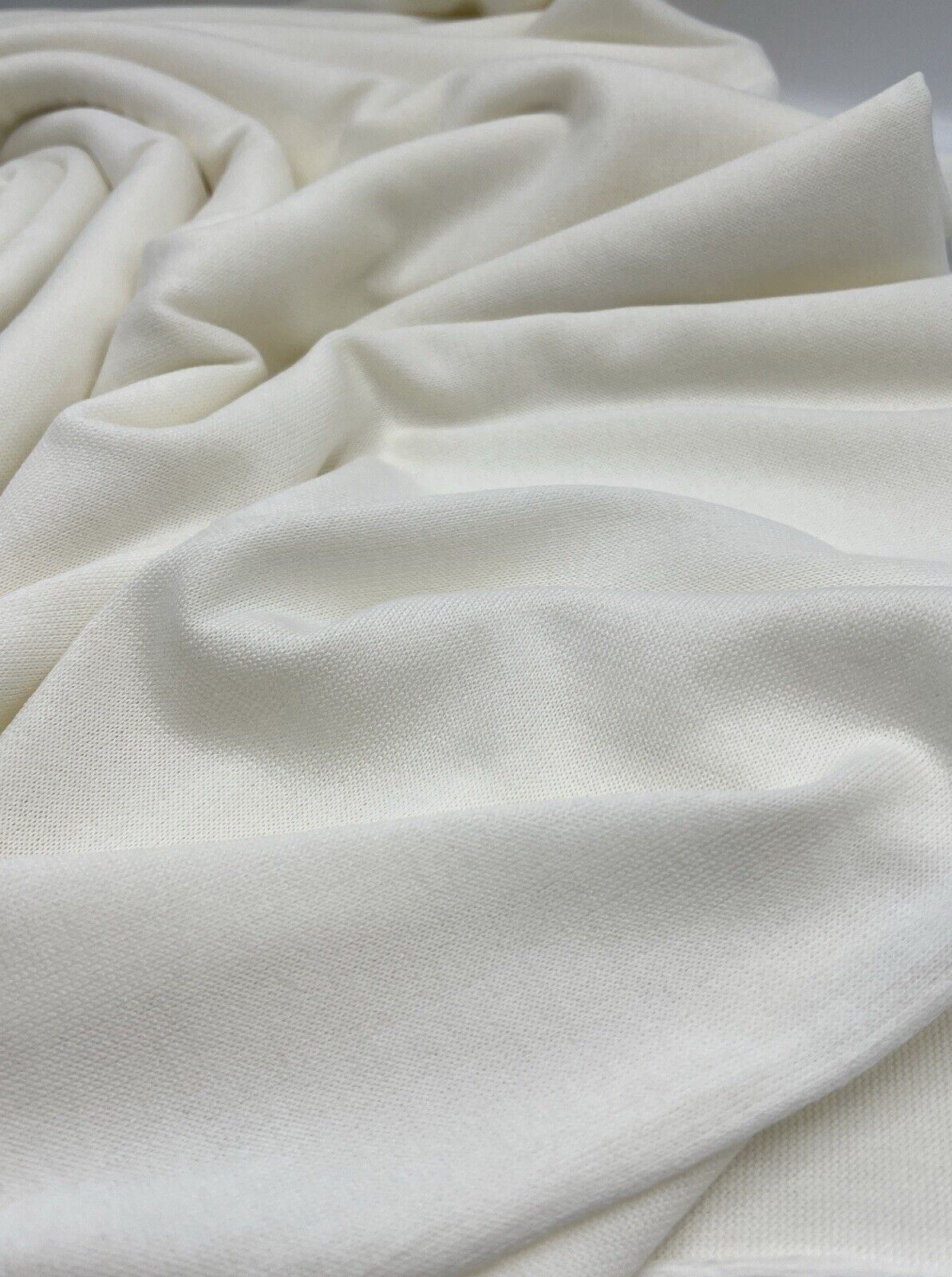 Ivory Melange Knit Stretch Fabric - T9 Fabrics