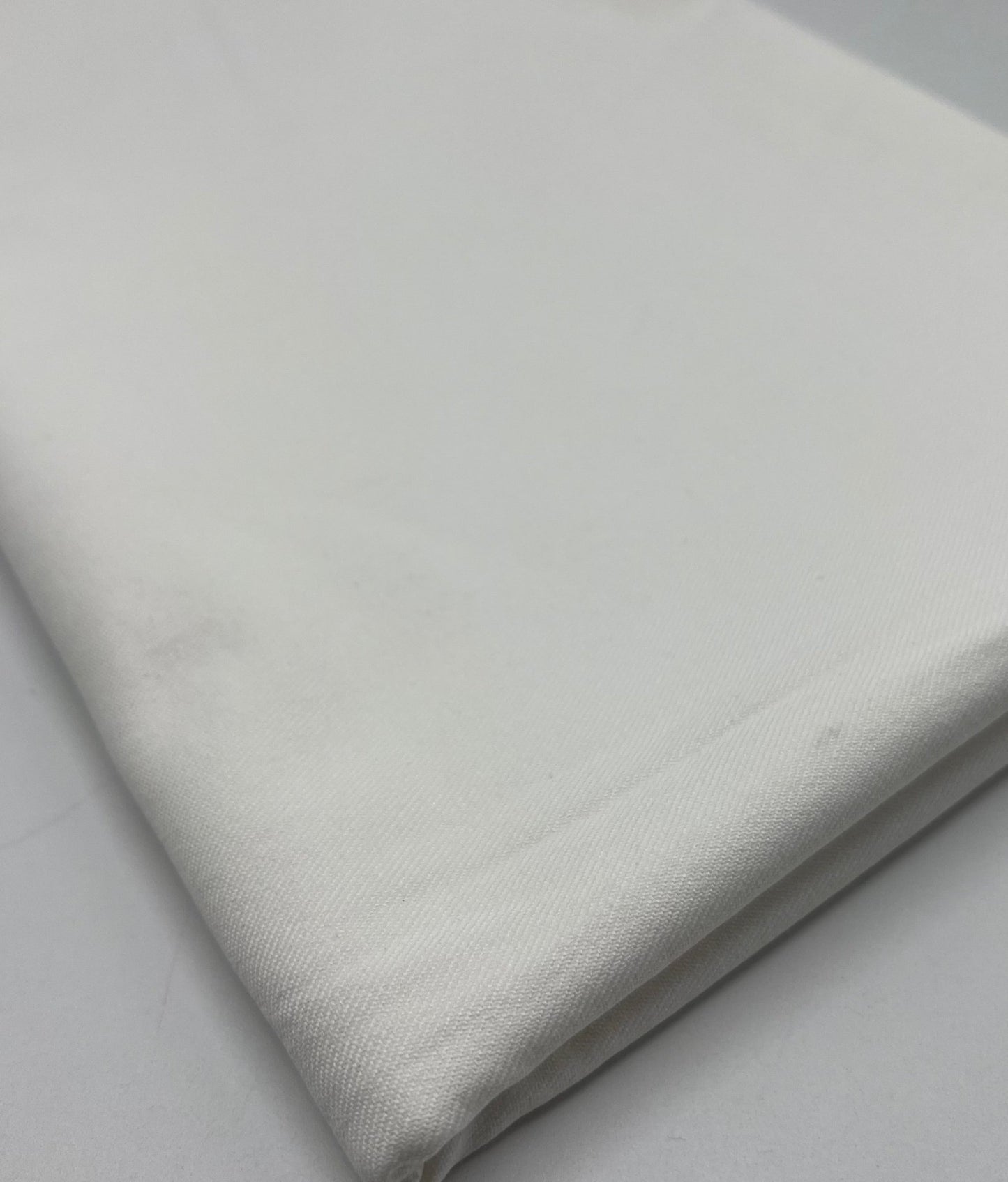 Ivory Plain Washed Stretch Denim 280GSM - T9 Fabrics