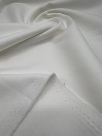 Ivory Plain Washed Stretch Denim 280GSM - T9 Fabrics