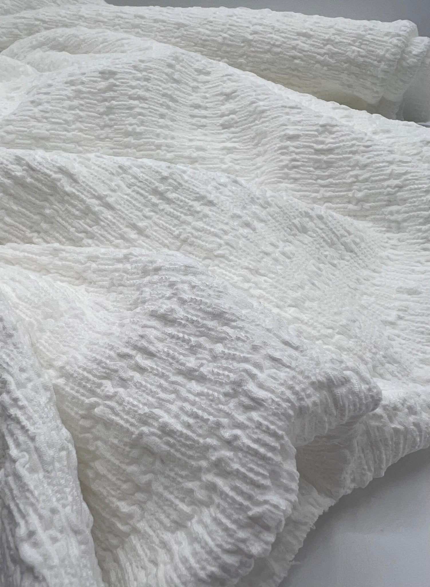 Ivory Popcorn Stretch Fabric - T9 Fabrics