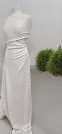 Ivory Popcorn Stretch Fabric - T9 Fabrics