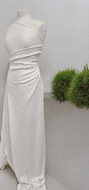 Ivory Popcorn Stretch Fabric - T9 Fabrics