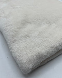 Ivory Super Soft Plain Cuddle Fleece Fabric Blanket Loungewear - T9 Fabrics