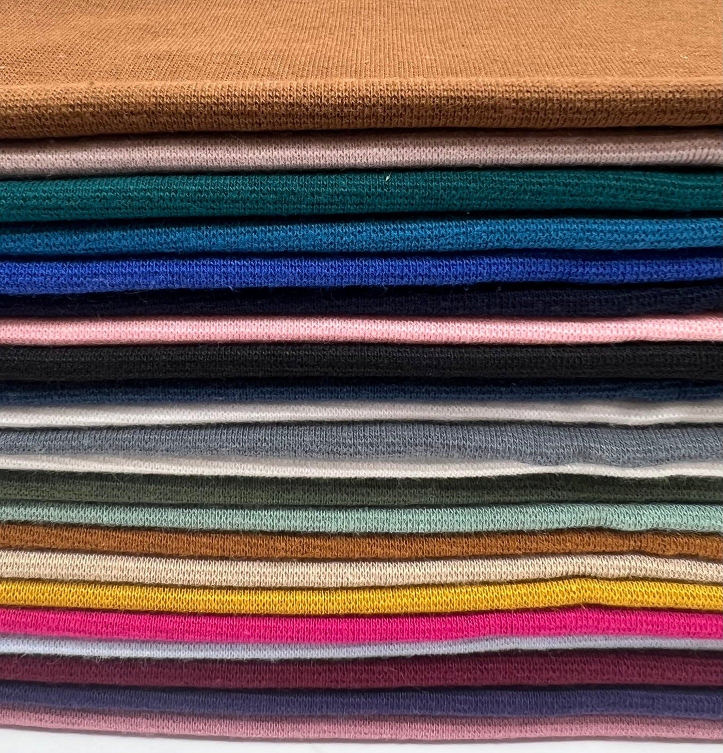 Jersey Cuffing Ribbing Fabric 270 GSM Cotton Knit 70cm Wide Tubular - T9 Fabrics
