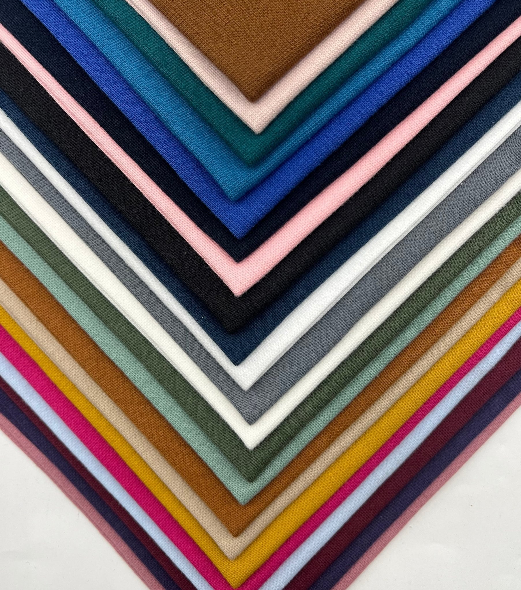 Jersey Cuffing Ribbing Fabric 270 GSM Cotton Knit 70cm Wide Tubular - T9 Fabrics