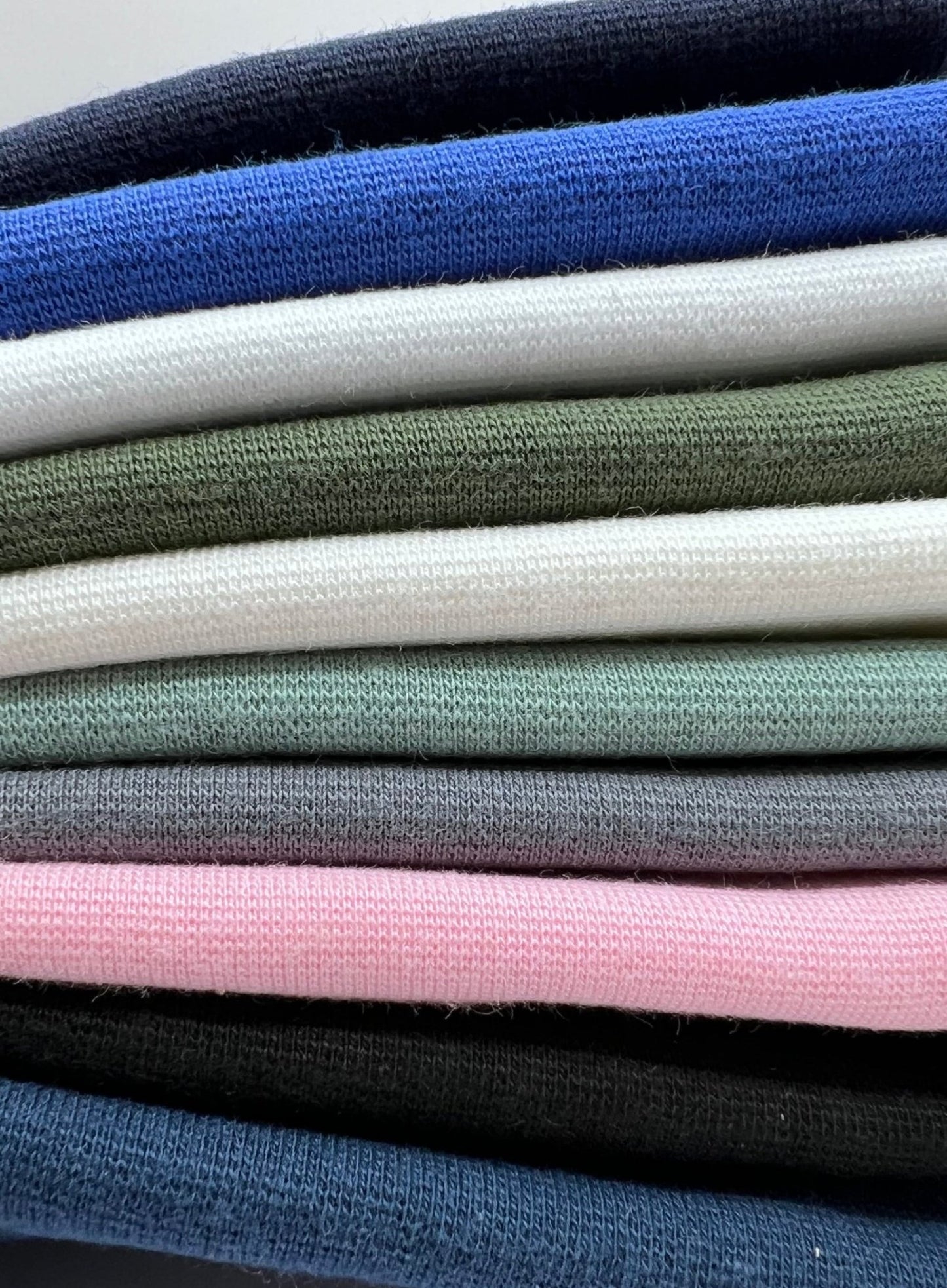 Jersey Cuffing Ribbing Fabric Cotton Knit 70cm Wide Tubular - T9 Fabrics