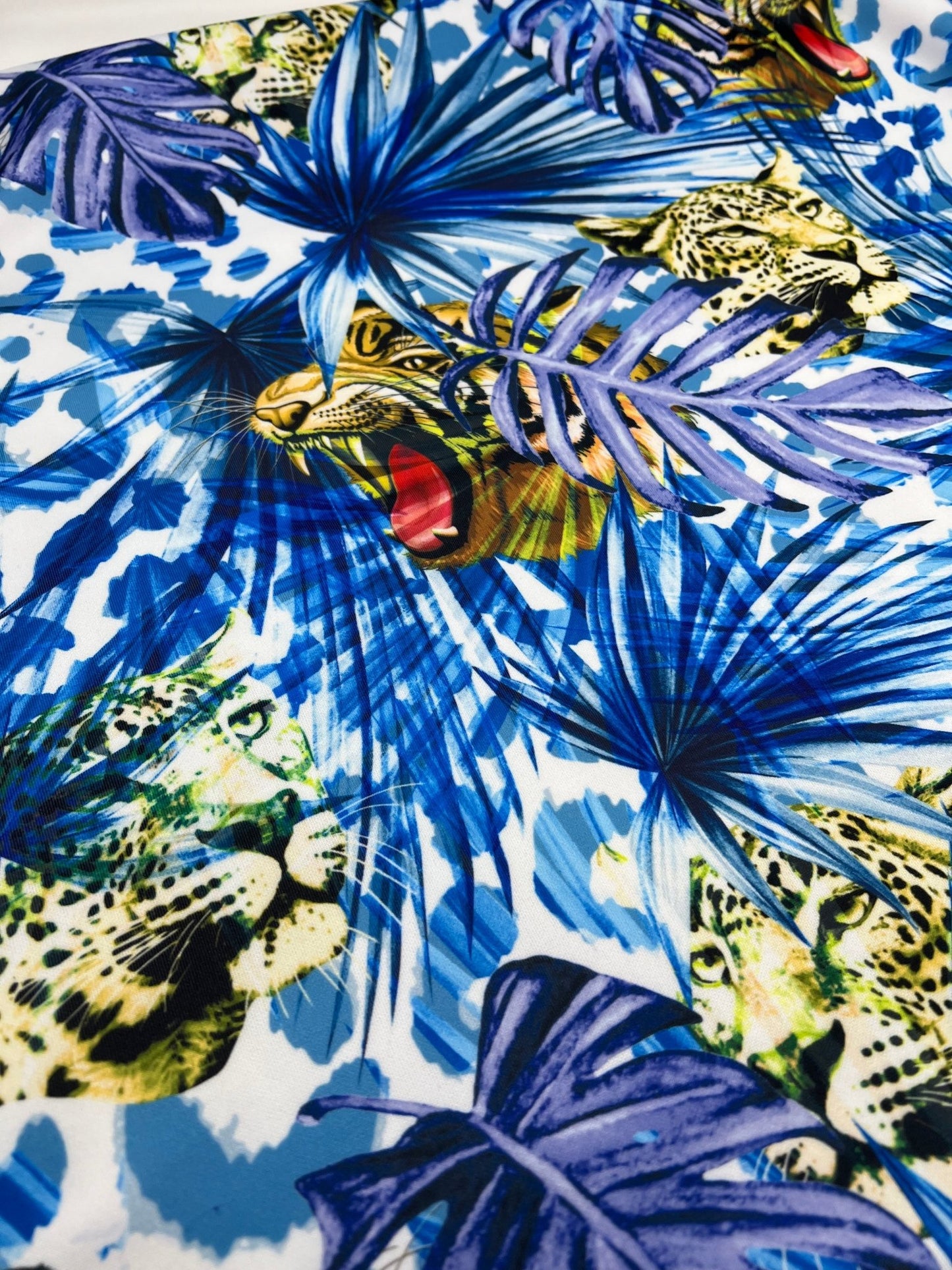 Jungle Leopard Plain Scuba Fabric - T9 Fabrics