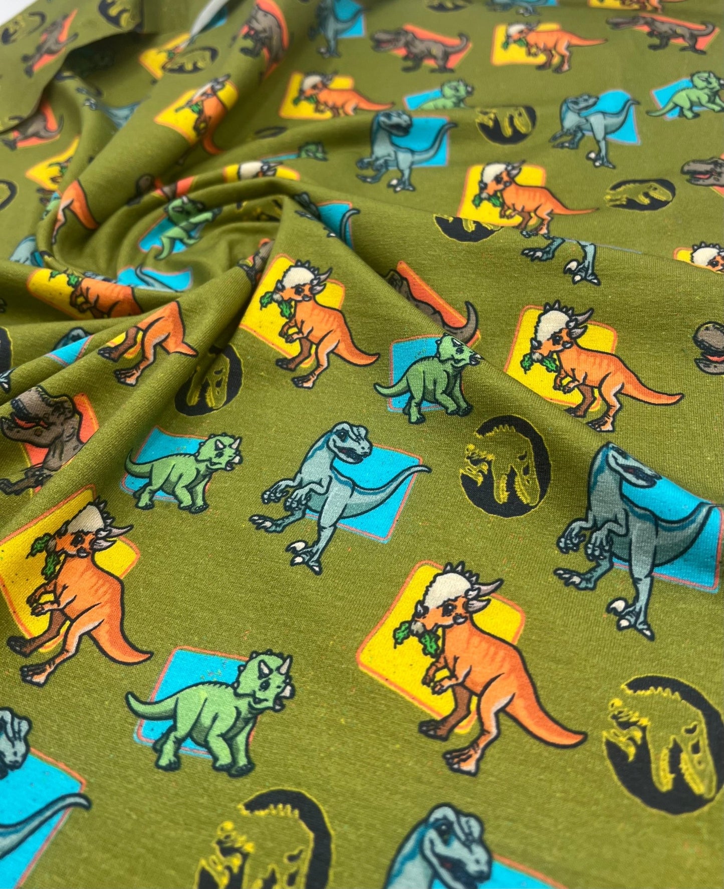 Jurassic World Cotton Stretch Jersey 200 GSM 95/5 Lycra 4 Way Stretch - T9 Fabrics