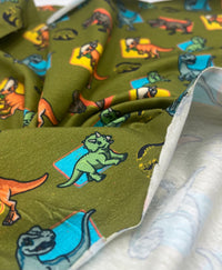 Jurassic World Cotton Stretch Jersey 200 GSM 95/5 Lycra 4 Way Stretch - T9 Fabrics