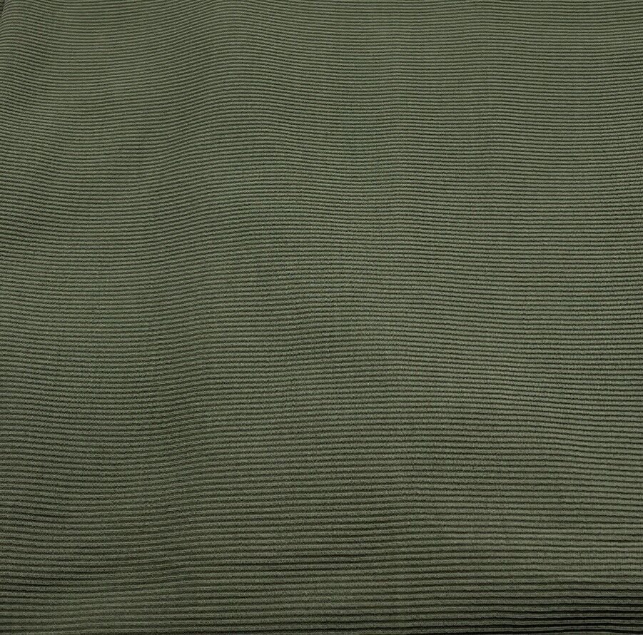 Khaki 2X1 Fine Rib Stretch Fabric - T9 Fabrics