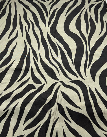 Khaki & Black Animal Print Viscose Elastane Fabric - T9 Fabrics