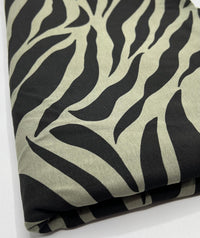 Khaki & Black Animal Print Viscose Elastane Fabric - T9 Fabrics