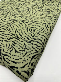 Khaki Black Mix Lightweight Non Stretch Woven Fabric - T9 Fabrics