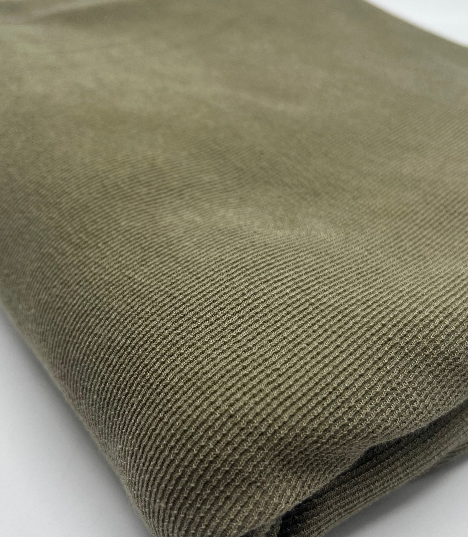Khaki Crinkle Rib Stretch Fabric - T9 Fabrics