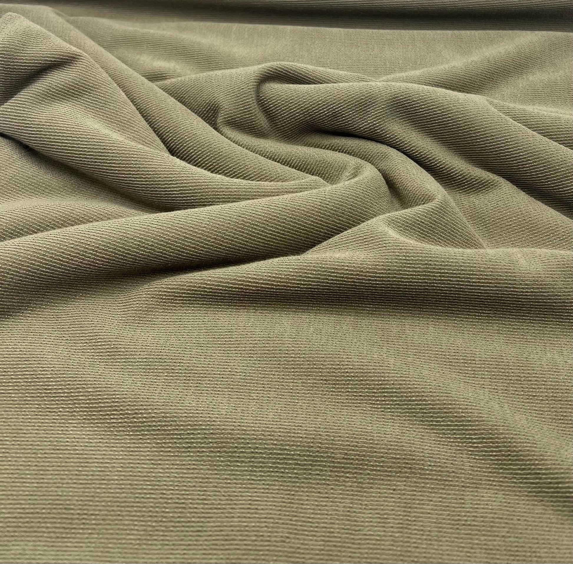 Khaki Crinkle Rib Stretch Fabric - T9 Fabrics