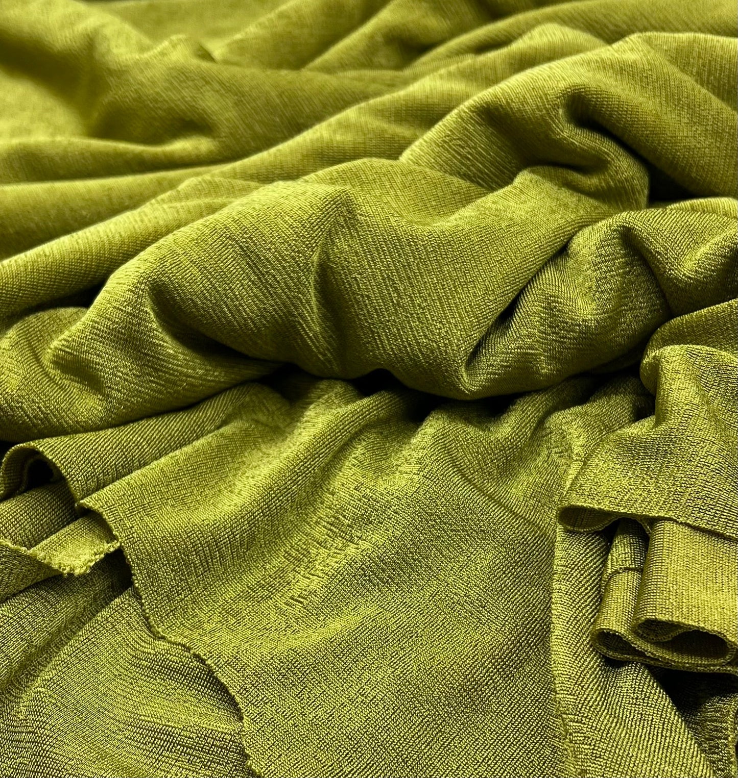 Khaki Green Acetate Slinky Stretch Fabric - T9 Fabrics