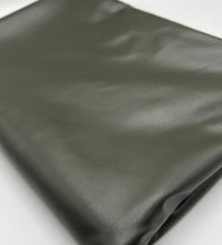Khaki Green Cupro Wet look Leather Look Stretch Dress Craft Fabric - T9 Fabrics
