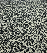 Khaki Green Embossed Flocked Mesh Fabric 2 Way Stretch - T9 Fabrics