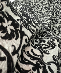 Khaki Green Embossed Flocked Mesh Fabric 2 Way Stretch - T9 Fabrics