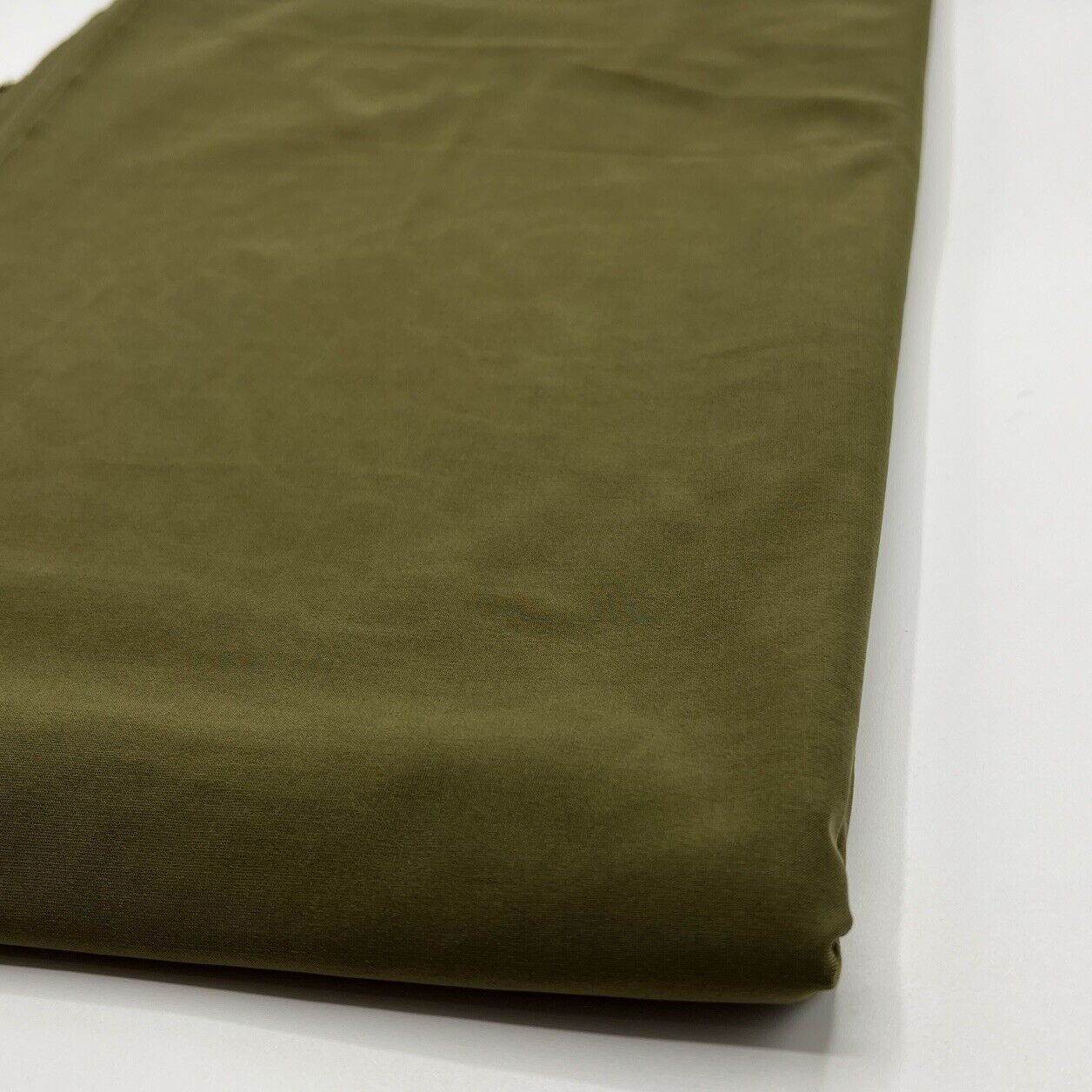 Khaki Green Plain Soft Touch Stretch Fabric - T9 Fabrics