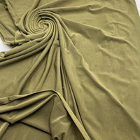 Khaki Green Plain Soft Touch Stretch Fabric - T9 Fabrics