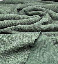 Khaki Green Soft Striped Textured Stretch Fabric - T9 Fabrics