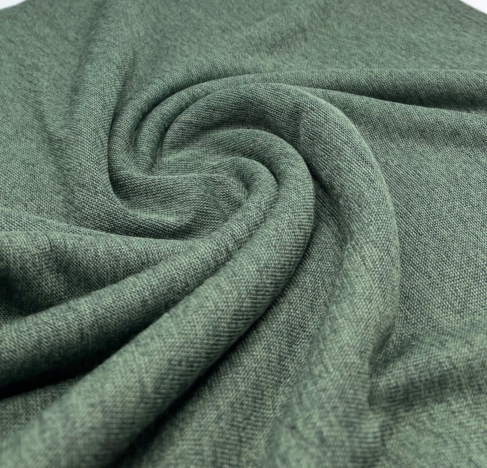 Khaki Melange Knit Stretch Fabric - T9 Fabrics