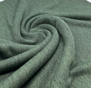 Khaki Melange Knit Stretch Fabric - T9 Fabrics