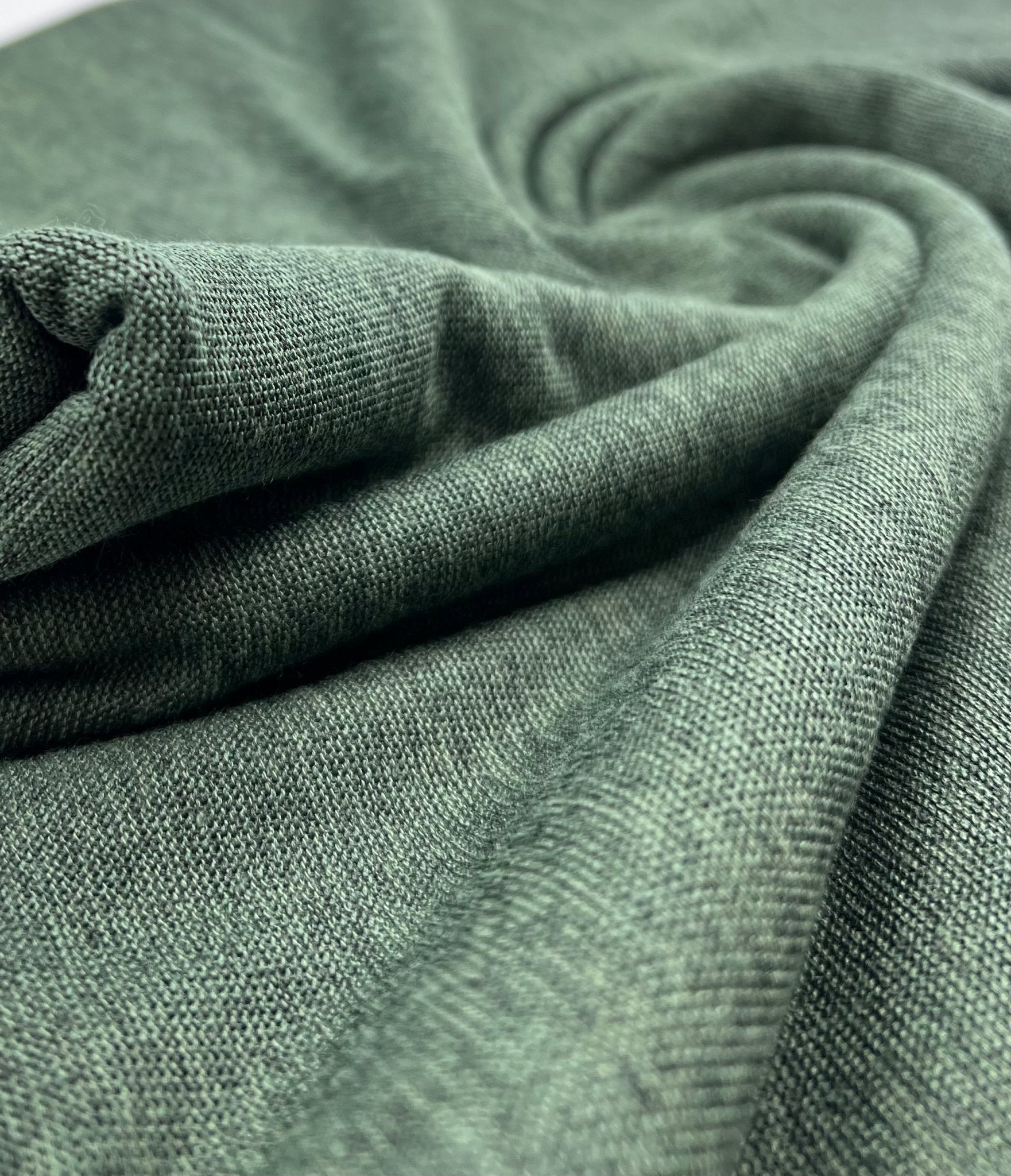 Khaki Melange Knit Stretch Fabric - T9 Fabrics