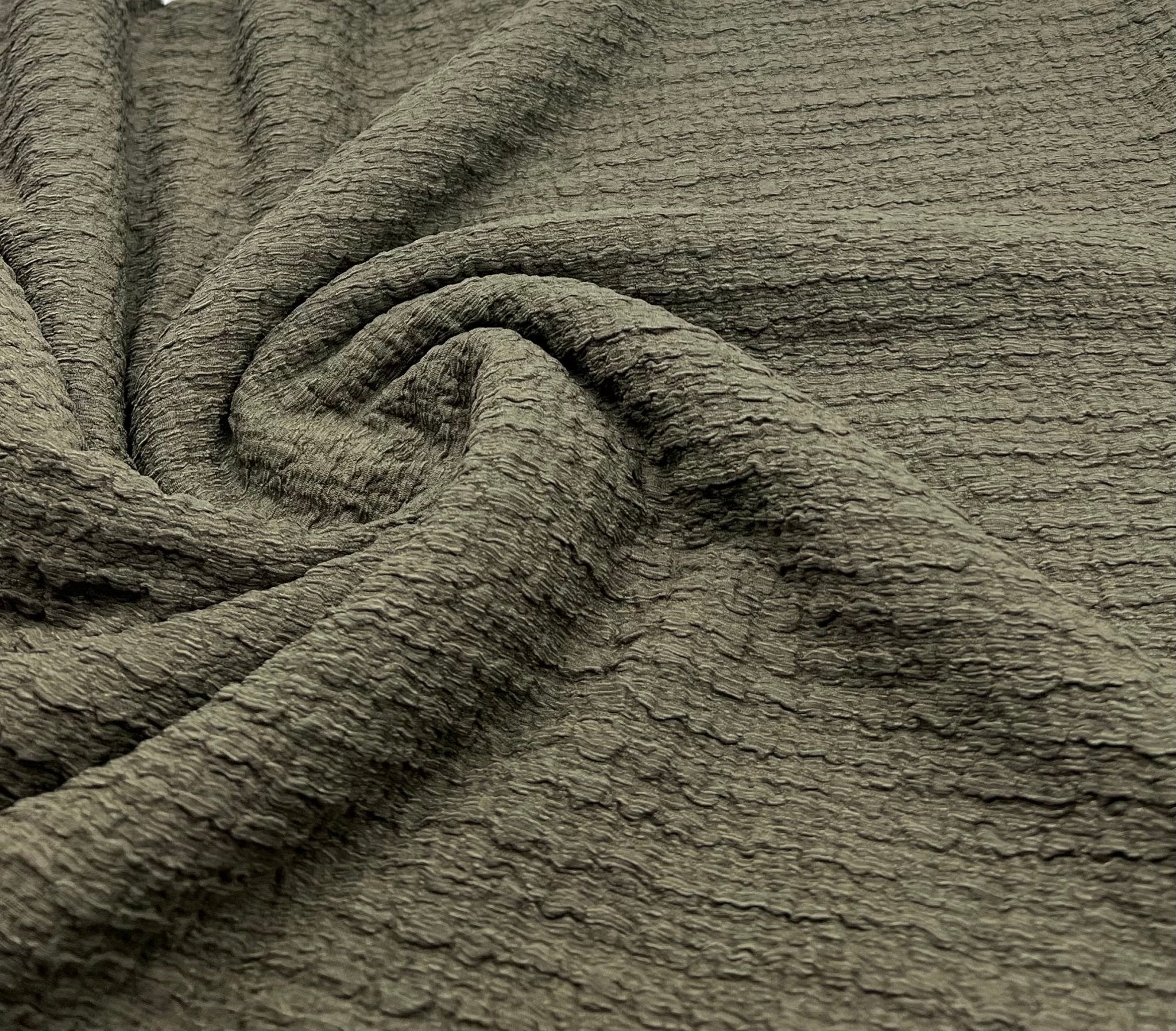 Khaki Nacho Soft Textured Stretch Fabric - T9 Fabrics