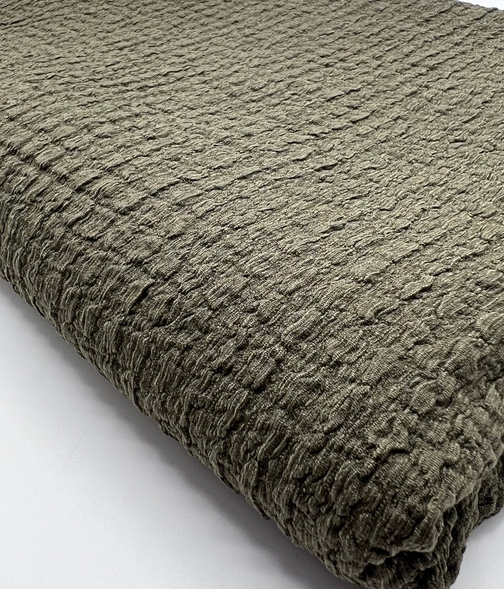 Khaki Nacho Soft Textured Stretch Fabric - T9 Fabrics