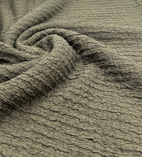 Khaki Nacho Soft Textured Stretch Fabric - T9 Fabrics