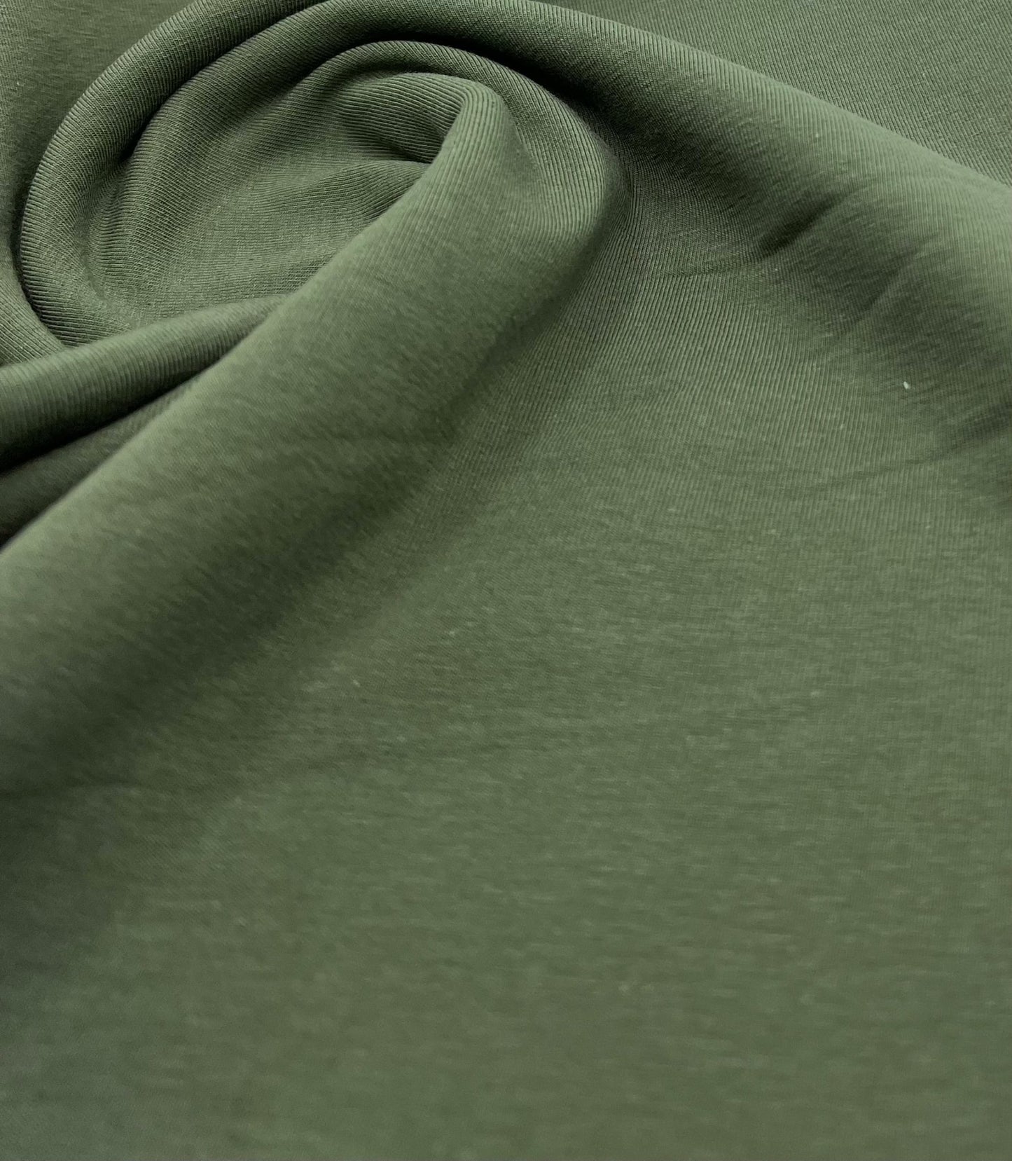 Khaki Plain Cotton Stretch Jersey 240 GSM 92/8 Lycra Jersey, 4 Way Stretch, Sold By Metre - T9 Fabrics