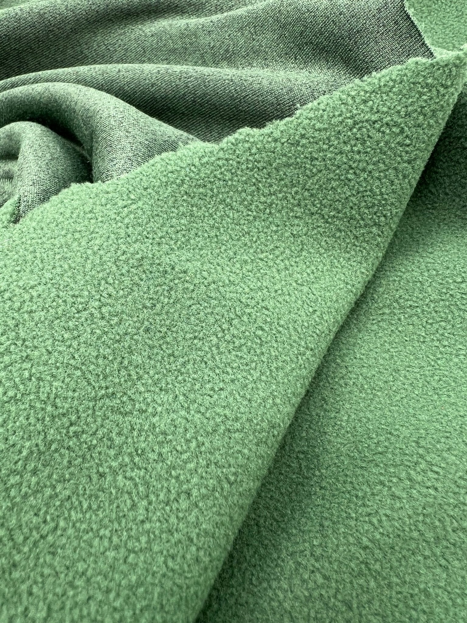 Khaki Polyester Sweatshirt Fleece Fabric - T9 Fabrics