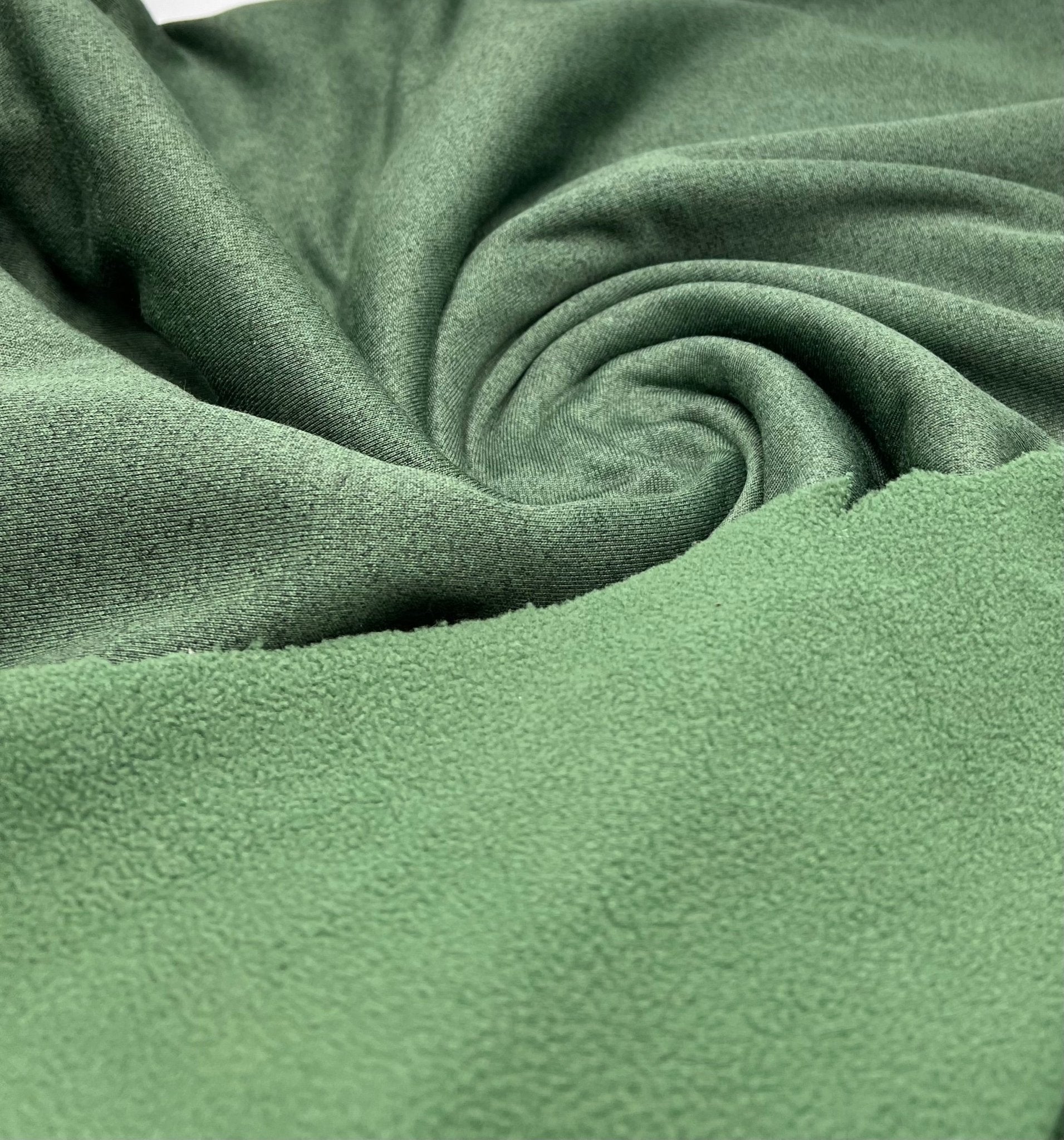 Khaki Polyester Sweatshirt Fleece Fabric - T9 Fabrics