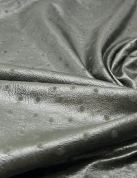 Khaki Spot Wet look Leather 2 Way Stretch Dress Craft Fabric - T9 Fabrics