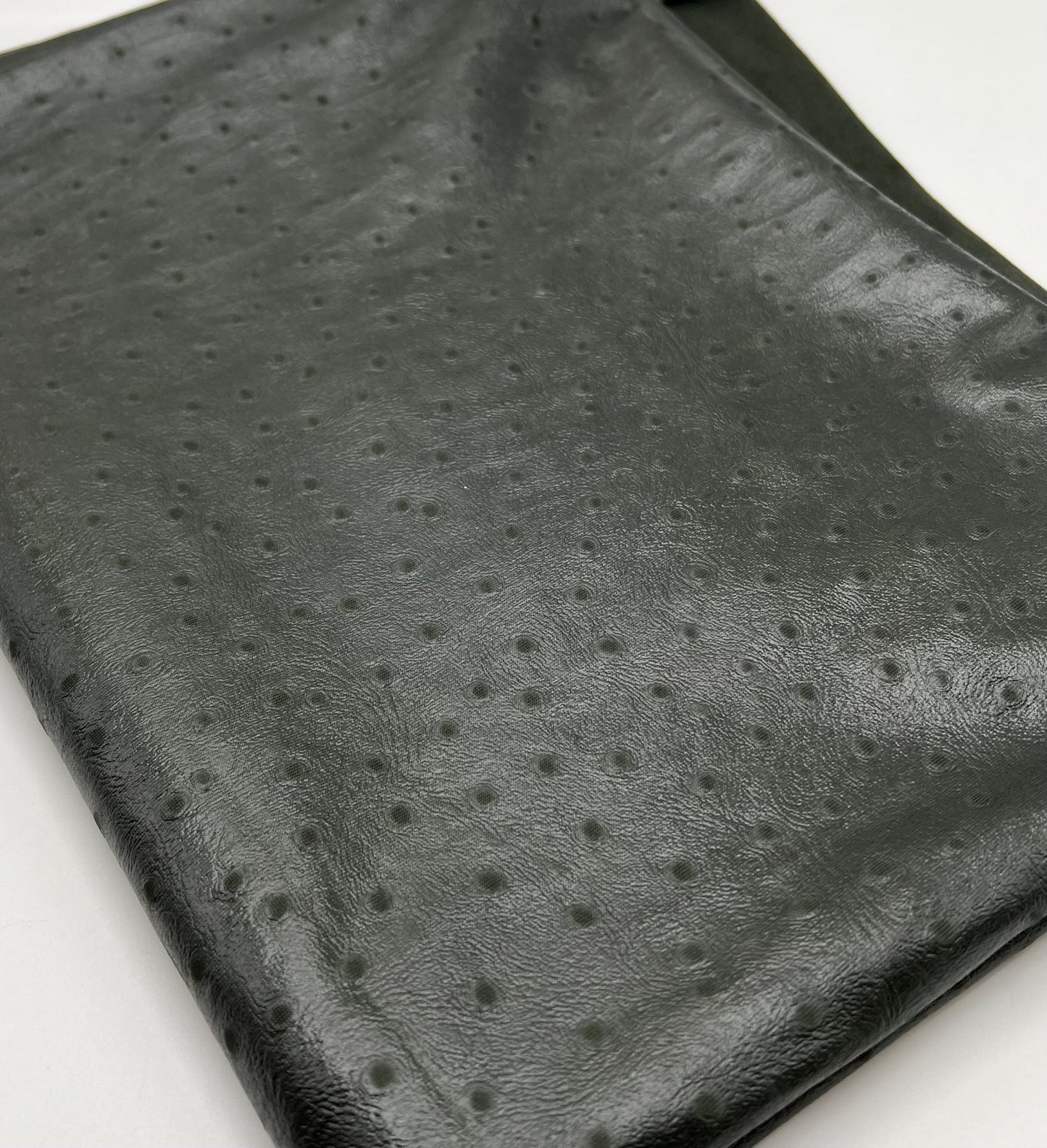 Khaki Spot Wet look Leather 2 Way Stretch Dress Craft Fabric - T9 Fabrics