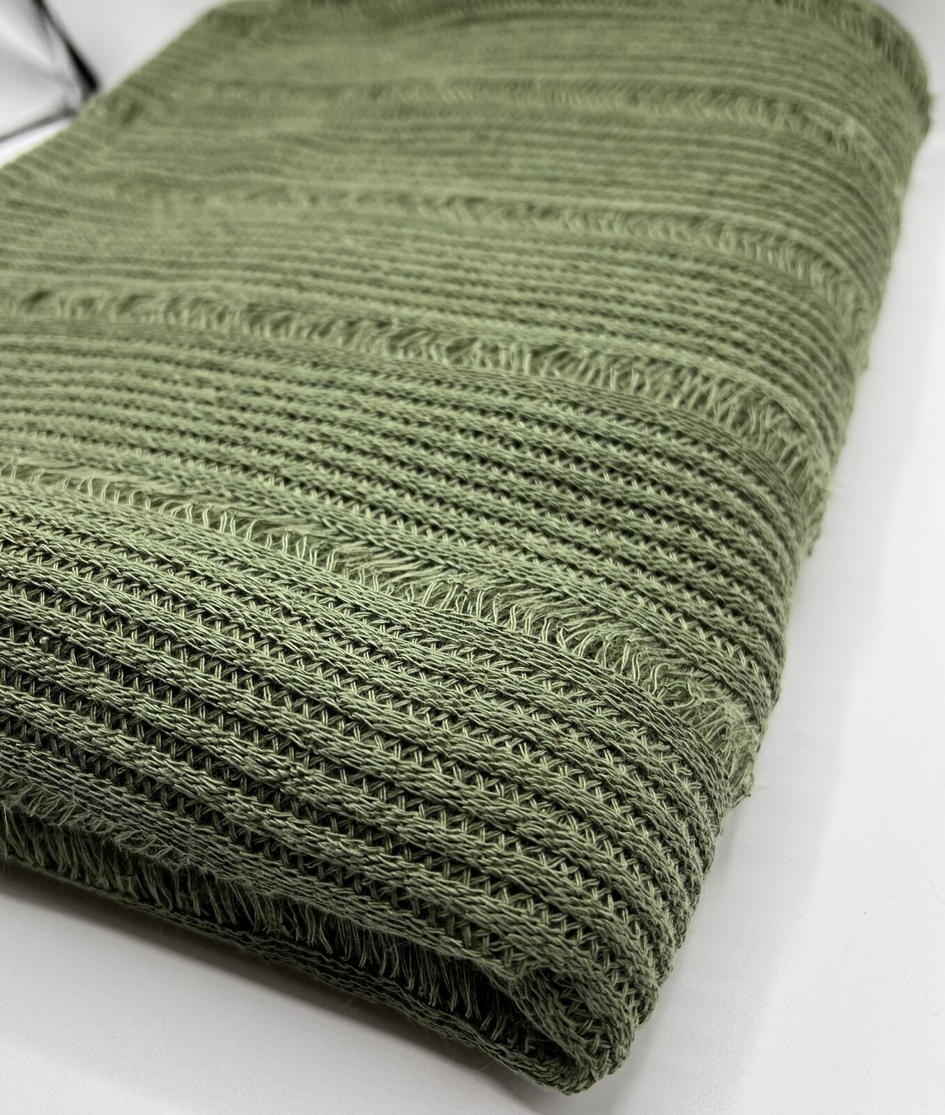 Khaki Stripe Knitted Stretch Fabric - T9 Fabrics