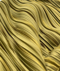 Khaki Stripe Spot Plisse Pleated Stretch Fabric - T9 Fabrics
